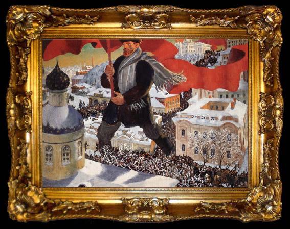 framed  Boris Kustodiev Bolshevik, ta009-2